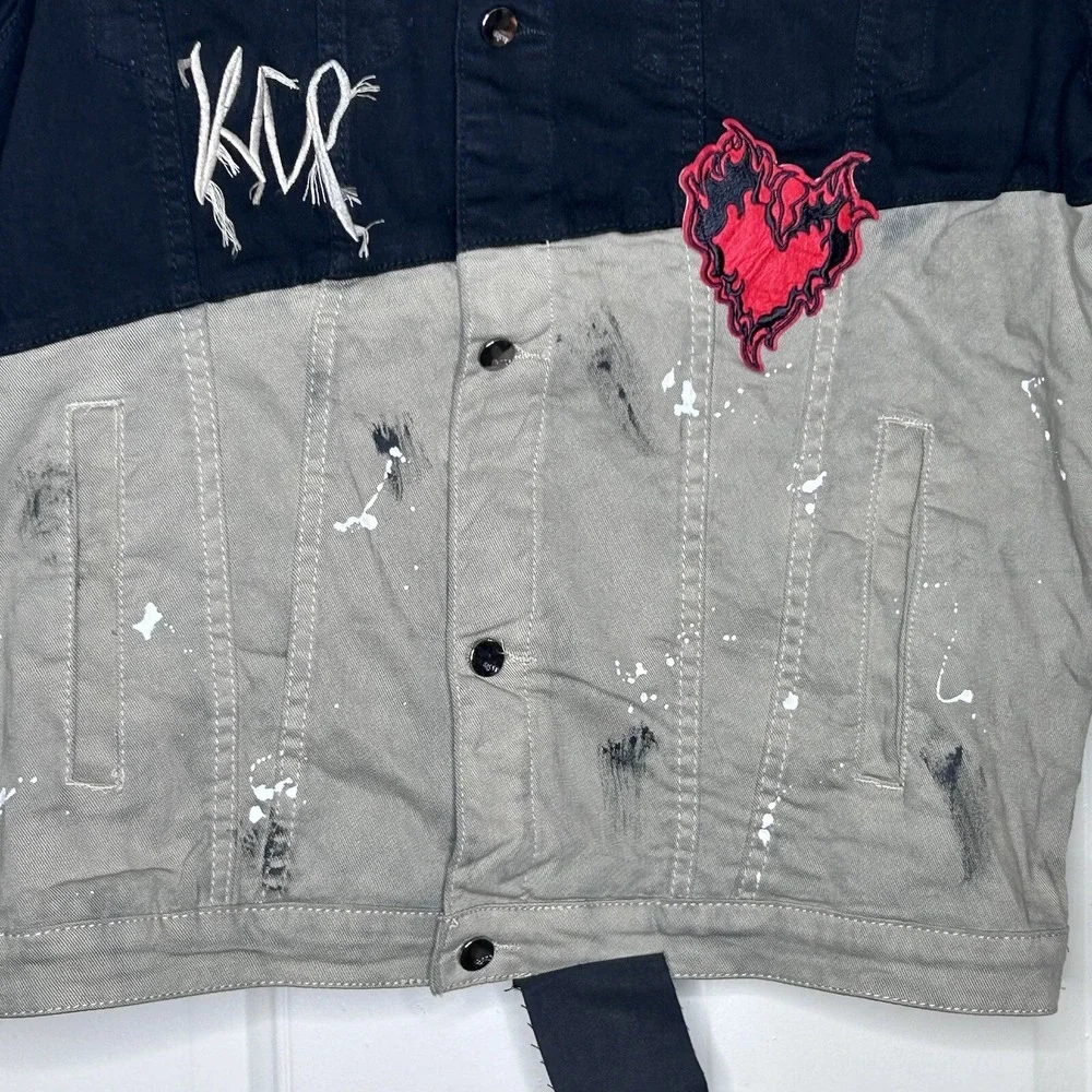 Kleep Jacket‎ Mens Less Money/More Problem Twill Streetwear 3X Black Mint